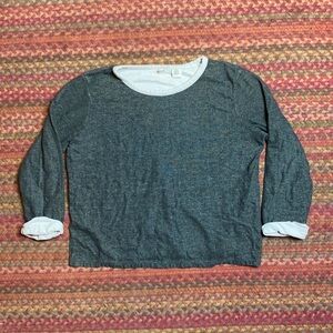 LEVIS DARK GREY PULLOVER BOXY SWEATER TOP